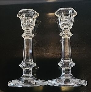 VTG Pair of Crystal candlesticks 6'